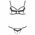 Passion Devil Solon - Lace Decorative Body Harness and Bra Set (Black)  - L/XL