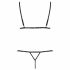 Passion Devil Solon - Lace Decorative Body Harness and Bra Set (Black)  - L/XL