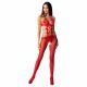 Passion BS084 - Lace-Up Top Bodysuit - Red (S-L) 