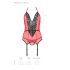 Passion Peony - Top and Thong (Red-Black) 