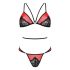 Passion Peony - Bra Set (Red-Black) 