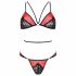 Passion Peony - Bra Set (Red-Black) 