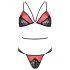 Passion Peony - Bra Set (Red-Black) 