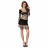 Passion BS105 - Mesh Mini Dress with Holes (Black) - S-L