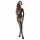 Passion BS107 - floral mesh bodystocking (black) - S-L