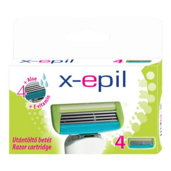 X-Epil Women's Razor Blades 4-Blade (4 Pack) 