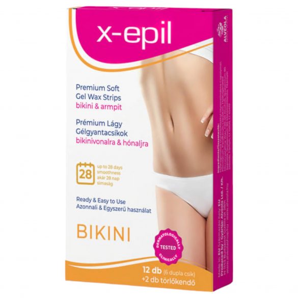 X-Epil - Pre-Ready Premium Wax Strips 12pcs - Bikini/Underarm 