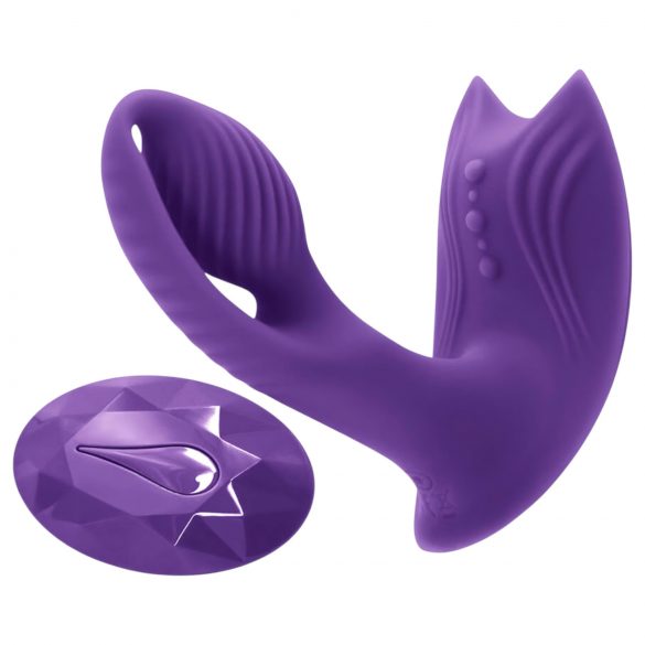 Inya Bump-N-Grind - 2-in-1 Heated Clitoral Vibrator with Remote (Purple)