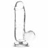 Addiction Crystal - Footed Bulbous Dildo (Transparent) - 15cm 