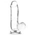 Addiction Crystal - Footed Bulbous Dildo (Transparent) - 15cm 