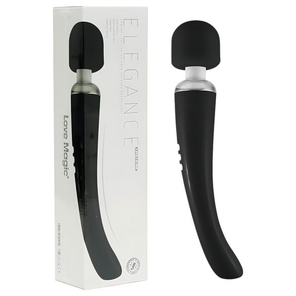 Elegant Love Magic Wand - Rechargeable Massager Vibrator (Black) 