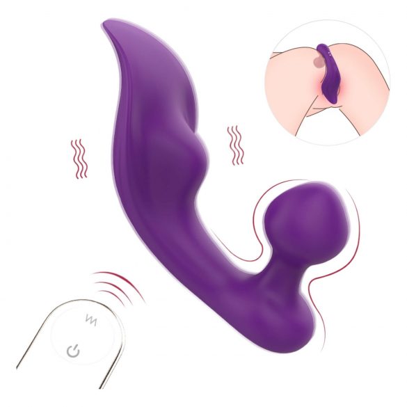 Sex HD Chomper - waterproof clitoral and anal vibrator (purple)