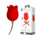 Pretty Love Rose Lover - Rechargeable Tongue 2in1 Clitoral Vibrator (Red) 