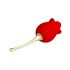 Pretty Love Rose Lover - Rechargeable Tongue 2in1 Clitoral Vibrator (Red) 