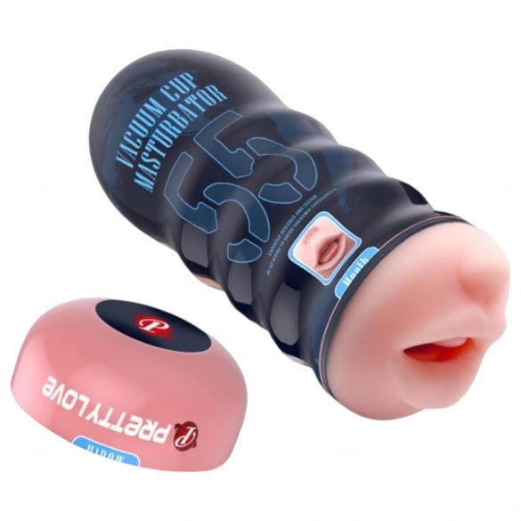 Pretty Love Vacuum Cup - Realistic Oral Masturbator (Natural) 