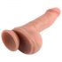 Dual Density - Realistic Dildo with Suction Cup and Testicles - 7 inches (Natural) 