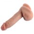 Dual Density - Realistic Dildo with Suction Cup and Testicles - 7 inches (Natural) 