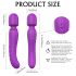 HD Iris - Rechargeable Dual Motor Warming Massage Vibrator (Purple) 