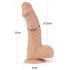 Lovetoy Real Extreme - 9" Suction Cup Dildo with Balls (Natural)