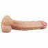 Lovetoy Real Extreme - suction cup, testicle G-spot dildo - 21cm (natural)