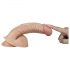 Lovetoy Real Extreme - suction cup, testicle G-spot dildo - 21cm (natural)