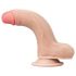 Lovetoy Sliding-Skin - Dual-Layer Suction Cup Dildo - 18cm (Natural) 