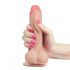 Lovetoy Sliding-Skin - Dual-Layer Suction Cup Dildo - 18cm (Natural) 