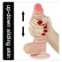 Lovetoy Sliding-Skin - Dual-Layer Suction Cup Dildo - 18cm (Natural) 