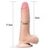 Lovetoy Sliding-Skin - Dual-Layer Suction Cup Dildo - 18cm (Natural) 