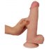 Lovetoy Sliding-Skin - Double Layered Suction Cup Dildo - 21cm (Natural) 