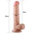 Lovetoy Sliding-Skin - Double Layered Suction Cup Dildo - 21cm (Natural) 