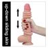 Lovetoy Sliding-Skin Dual-Layer Suction Cup Dildo - 23cm (Natural) 