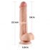 Lovetoy Sliding-Skin Dual-Layer Suction Cup Dildo - 23cm (Natural) 