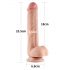 Lovetoy Sliding-Skin - Dual-layer Suction Cup Dildo - 23cm (Natural)