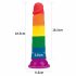 Lovetoy Prider - Lifelike Dildo - 19cm (Rainbow) 