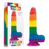 Lovetoy Prider - Realistic Dildo with Balls - 20cm (Rainbow) 