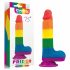 Lovetoy Prider - Realistic Dildo with Balls - 20cm (Rainbow) 