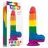 Lovetoy Prider - Realistic Dildo with Balls - 20cm (Rainbow) 