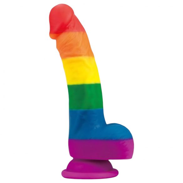 Lovetoy Prider - Realistic Liquid Silicone Dildo - 19cm (Rainbow) 