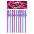 Lovetoy - realistic penis straw (pink-blue-purple) 