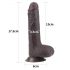 LoveToy Sliding-Skin - Dual-Layered Suction Cup Dildo - 18cm (Brown) 