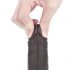 LoveToy Sliding-Skin - Dual-Layered Suction Cup Dildo - 18cm (Brown) 