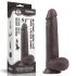 Lovetoy Sliding-Skin Dual-Layer Suction Cup Dildo - 9 Inches (Brown) 