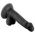 Mr. Rude - Suction Cup Realistic Dildo - 17cm (Black) 