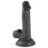 Mr. Rude - Suction Cup Realistic Dildo - 17cm (Black) 