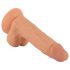 Mr. Rude - suction cup, testicle dildo - 19cm (natural)