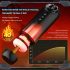 Leopard - Rechargeable Thrusting Vibrating Masturbator (Black) 