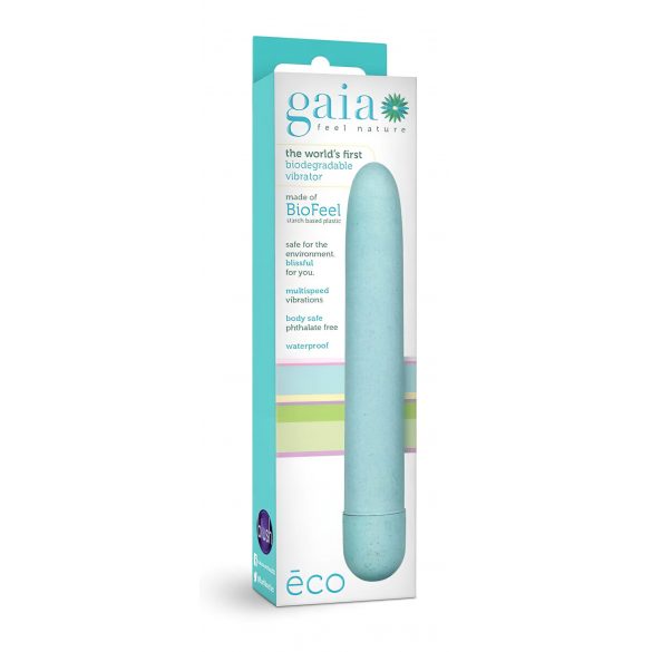 Gaia Eco L - Eco-Friendly Large Vibrator (Blue) 