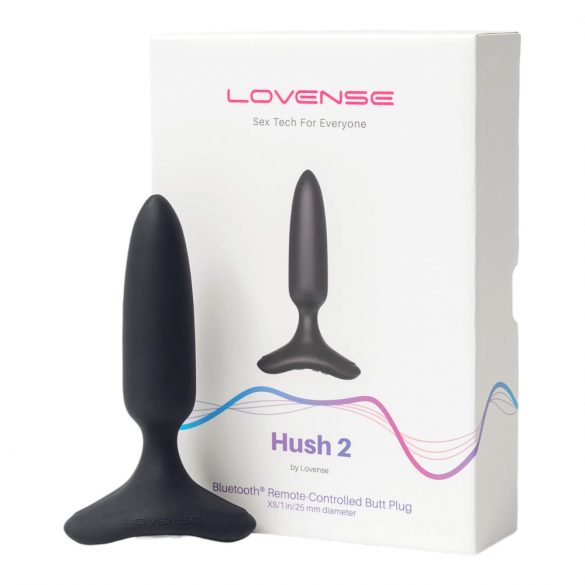 LOVENSE Hush 2 XS - Rechargeable Small Anal Vibrator (25mm) - Black 