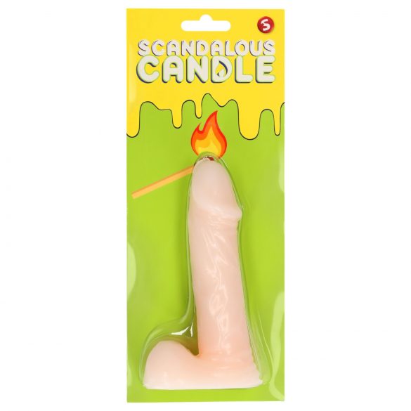 Scandalous - candle - penis with testicles - natural (133g)